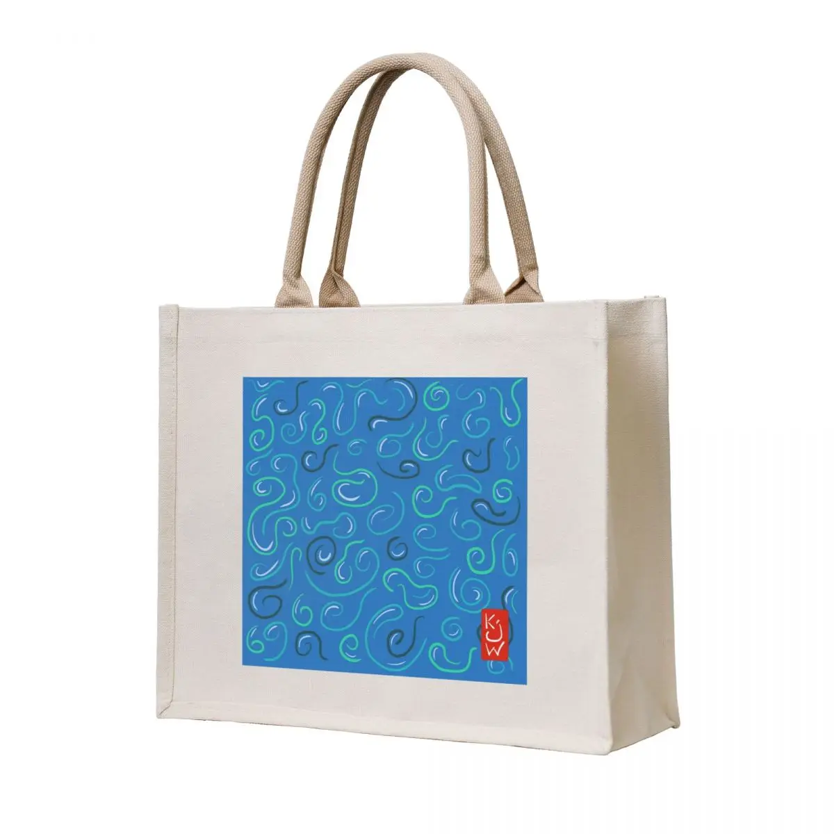 

Ocean Pattern - Pattern - Ocean - Surfing Abstract Art Swirls Illustration Tote Bag Eco bag Canvas Lady bag