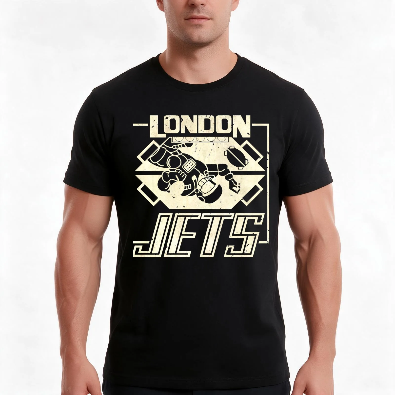 Red Dwarf London Jets T-Shirt Summer Casual Cotton Tee Oversized Streetwear Tops Vintage Graphic Print Unisex Men Women