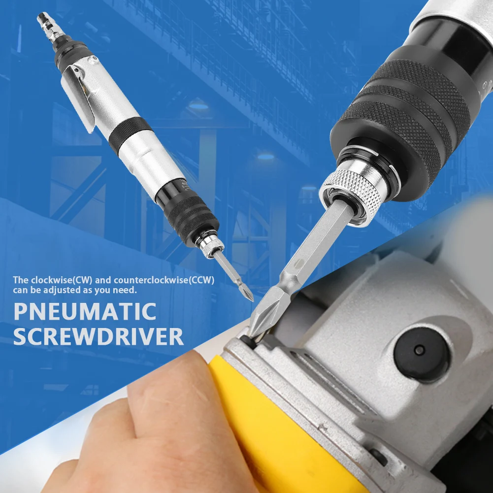 

1/4" Pneumatic Screwdriver Air Screwdriver Handhold Semi Automatic Type Air Straight Pneumatic Screwdriver 1000rpm