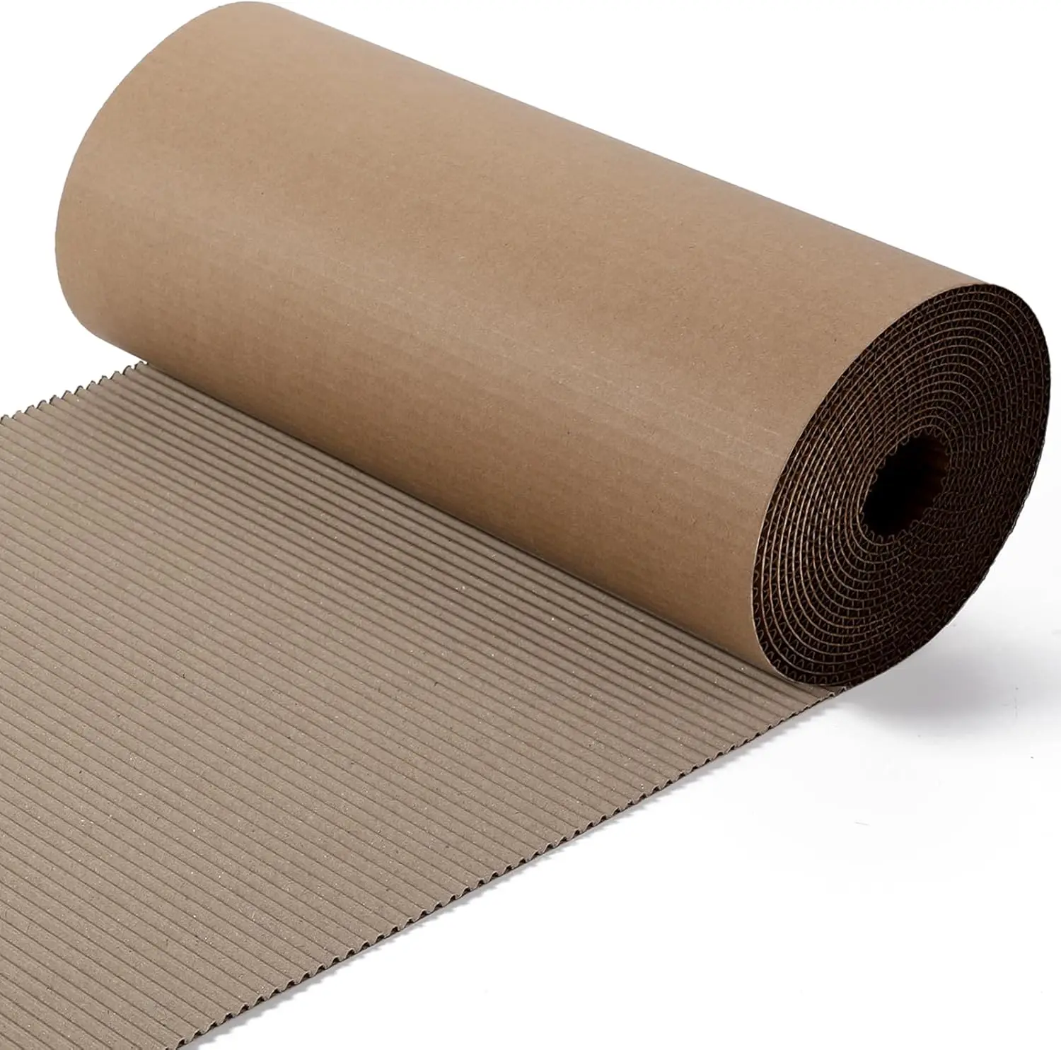 

Corrugated Cardboard Roll 12x197 Inch, Heavy Duty Singleface Wrap for Gift Packing, Shipping, DIY