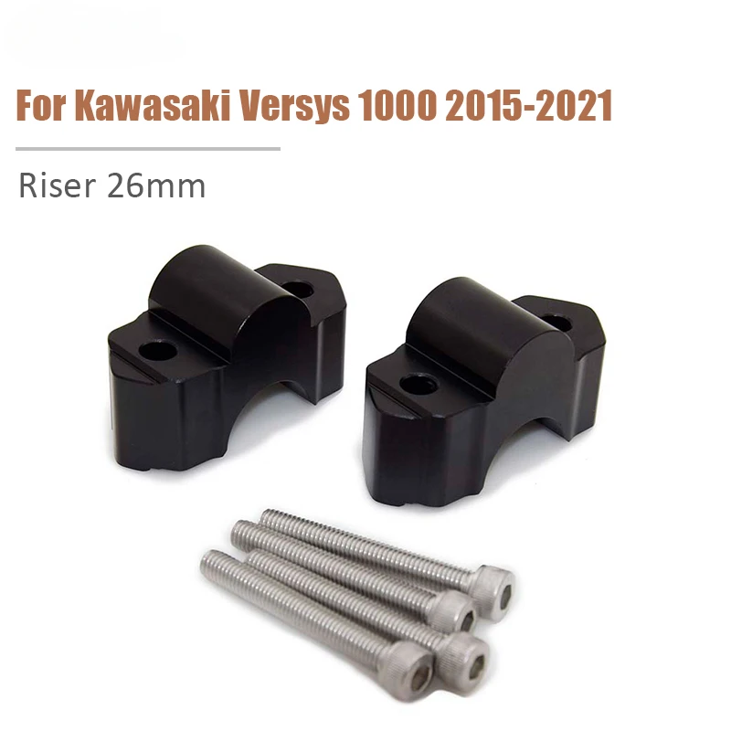 Pair Motorcycle handlebar risers Height up Adapters aluminum For Kawasaki Versys 1000 Versys1000 2015 2016-2018 2019 2020 2021