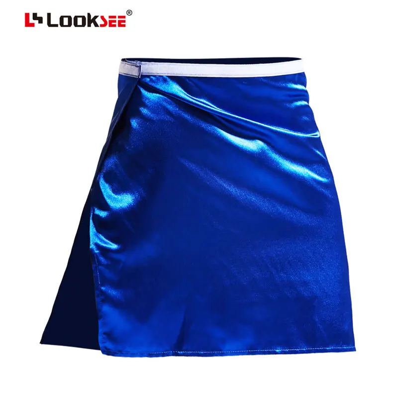 Summer thin glossy skort skirt Sexy towel men's bathrobe One size bottoms