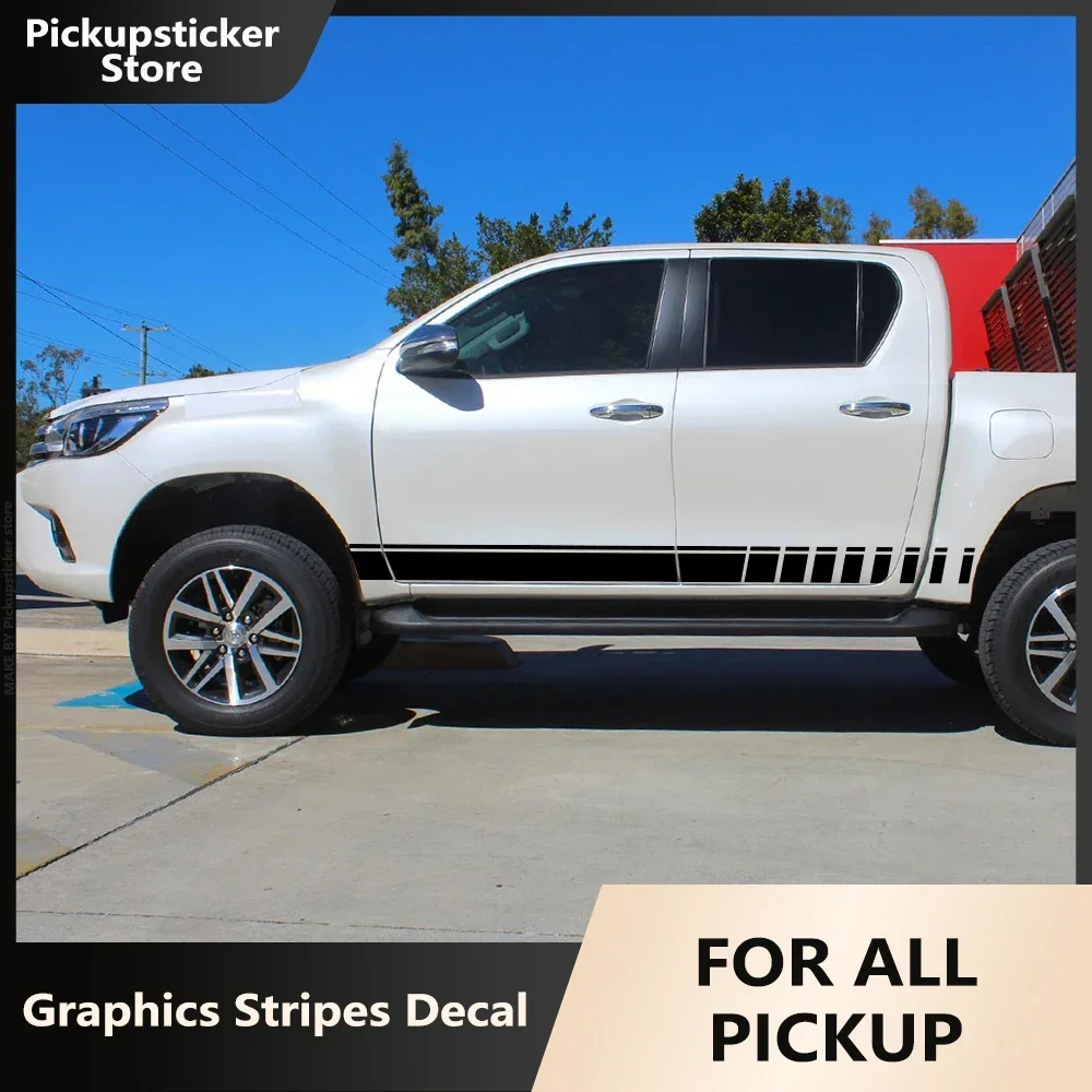 Car Door Side Sticker Pickup Stripe Style Decor Decal Auto Tuning Accessories For Nissan Titan Toyota Hilux Ford F150 Isuzu Dmax view 2