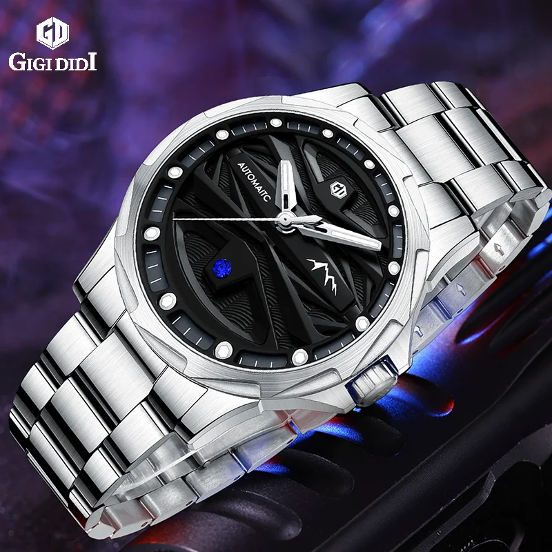 High Quality Relogio Masculino Men Automatic Mechanical Watches Watches Fashion Skeleton Luminous Stainless Steel Watch For Men