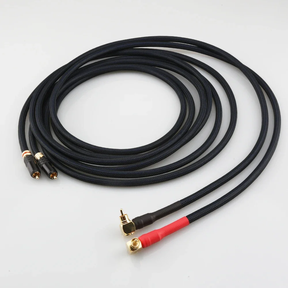 Alta qualidade a10 hi-end grau superior banhado a prata rca macho para ângulo reto cabo de extensão de áudio rca alta fidelidade