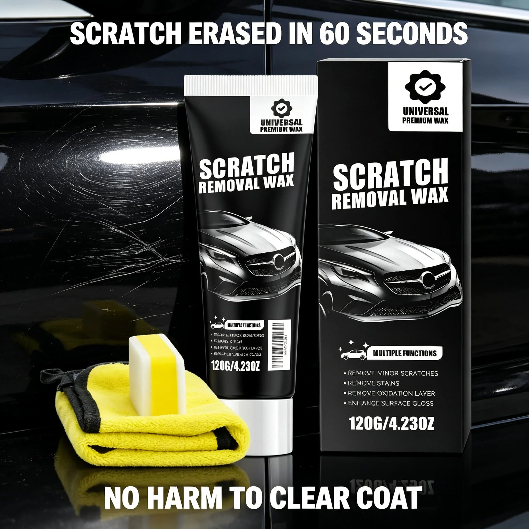 Car Scratch Repair Kit Paint Scratch Remover Polishing Protective Coating Easy Use For All Car Colors Daily Care