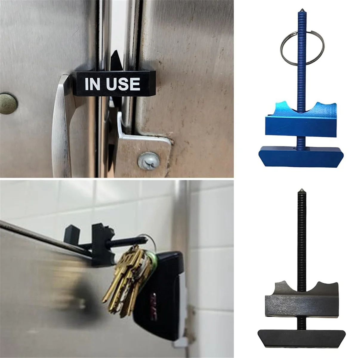 ELBA_Stall Smart Safety Tool, Portable Door Lock for Hotel Rooms, (Blue)