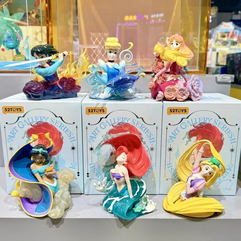 

52TOYS Princess Blind Box Artistic Mapping Series Ariel Jasmine Cinderella Aurora Hua Mulan Snow White Anime Fgiure Model Toy