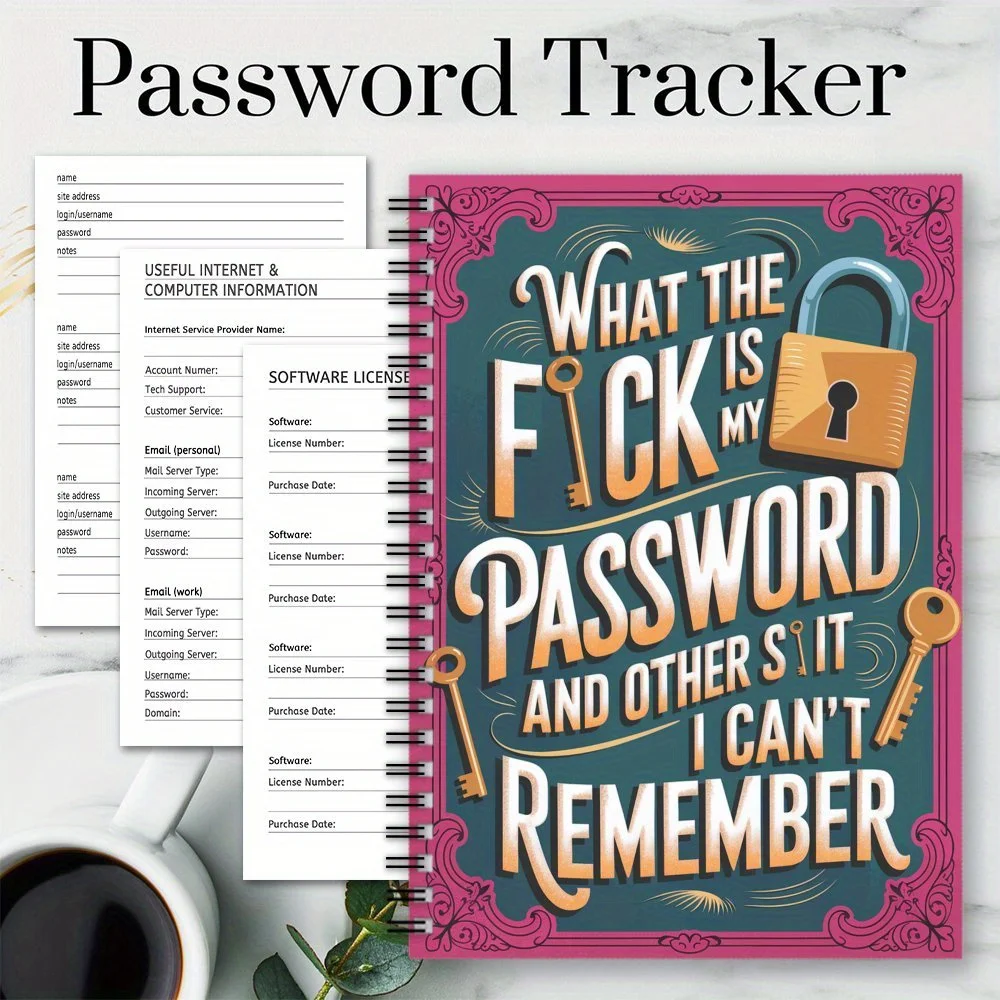 1 قطعة كلمة المرور الحلزونية دفتر تسجيل المواد الورقية ل عنوان موقع الإنترنت سجل في التفاصيل سجل القصاصات عدة اللوازم الحرفية