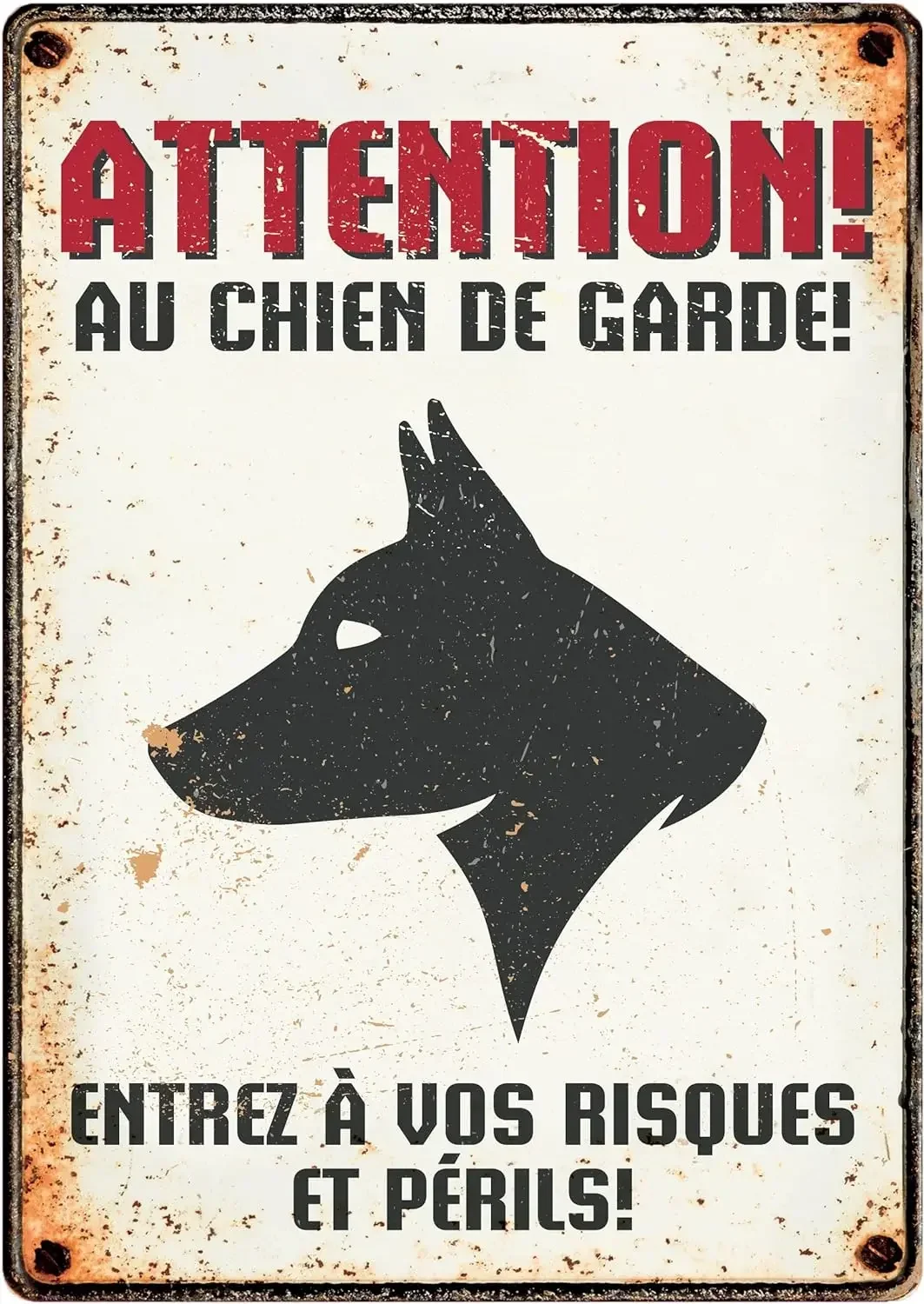 Plenty gifts Vintage metal plate sign Attention spoiled Chihuahua,dogs,Jack Russell Terrier,Shih TZU,pets,macroanimal