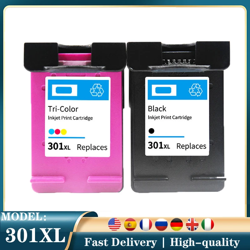 301 XL Remanufactured For HP 301 301XL Ink Cartridge For HP301 Envy 5530 Deskjet 2050 2540 2510 1000 1050 Printer