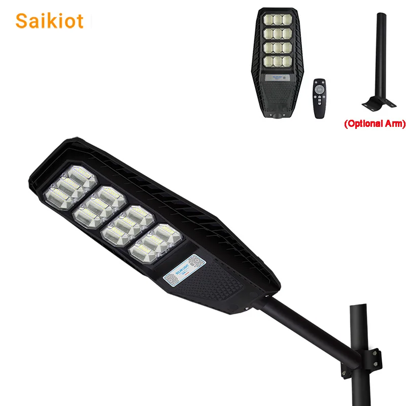 

Saikiot 100W 200W Solar Street Light Waterproof Remote Control Solar Floodlight Auto Brightness LED Light for Street Courtyard