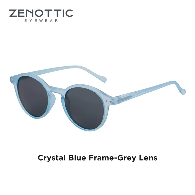 ZENOTTIC Retro gepolariseerde zonnebril 2023 2024 mannen vrouwen vintage kleine ronde frame zonnebril gepolariseerde lens UV400 bril schaduw