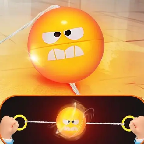 Luminous Pull-String Spinner Toy, Flashing Flywheel For Primary/Kindergarten Kids - 90s Retro Skill-Building Toy Boys Girls
