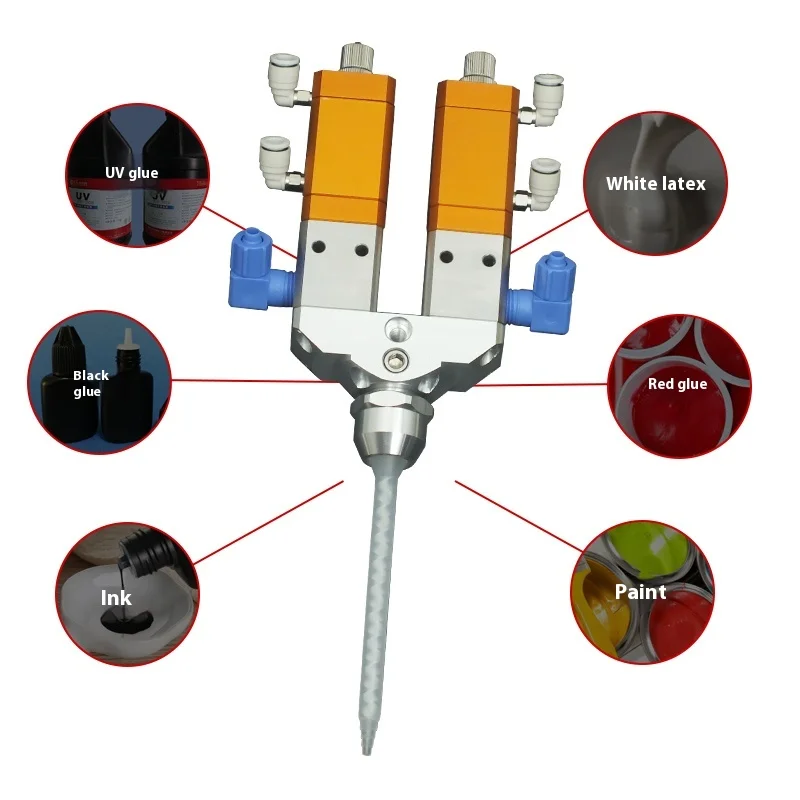 اسطوانة مزدوجة سيليكون DJF-43 صمام الاستغناء Ab عودة شفط الأشعة فوق البنفسجية الغراء صمام الملحقات للآلات والمعدات الصناعية