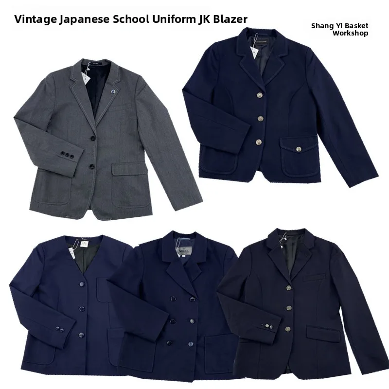 スリムフィット学生服ジャケット レディーススタイル ブリティッシュ 秋冬コート 可愛い女子学生 ウェスタン風スーツ アウター カレッジ風