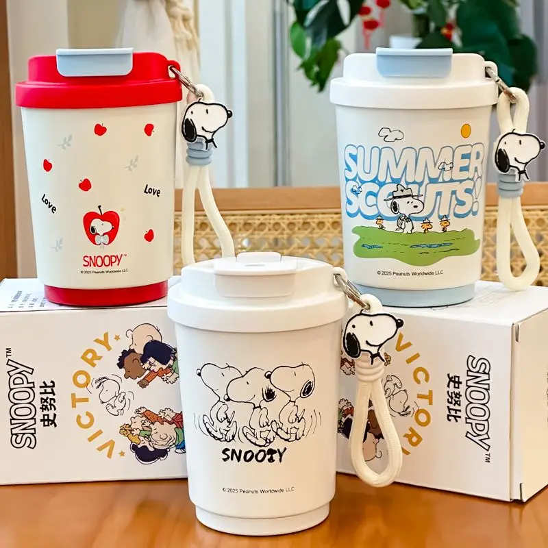 

3 Colors Available，Snoopy Insulated Tumbler 400ml, 316 Stainless Steel with Ceramic-Coated Liner，Travel Mug