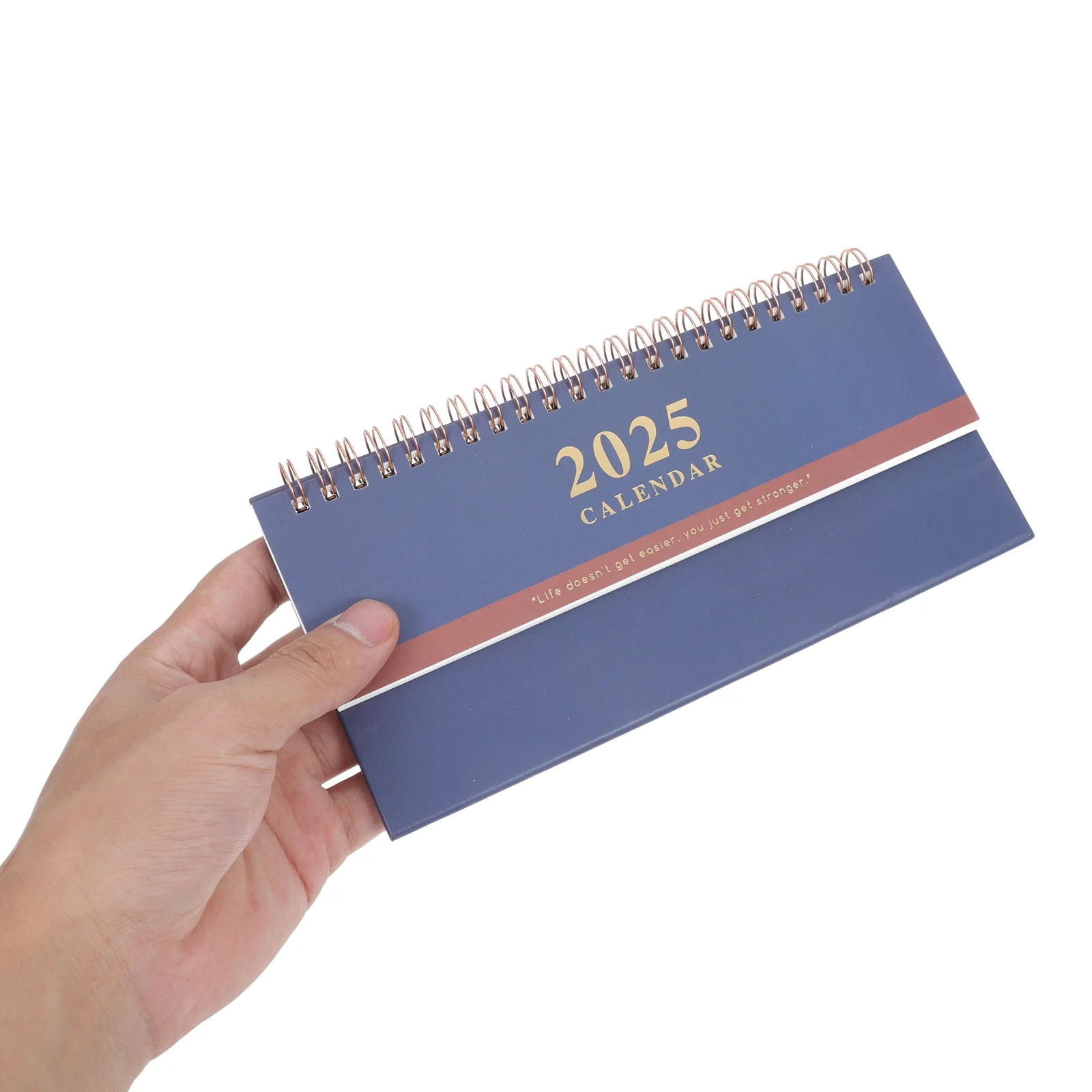 Elegante calendario da tavolo lungo, design a spirale, in piedi, per aula, ufficio, casa, pianificatore decorativo, piccolo organizzatore mensile da tavolo