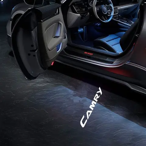 도요타 캠리 86 코롤라 프리우스 야리스 하이럭스 CHR 수프라 RAV4용 LED 자동차 도어 웰컴 라이트 커티시 프로젝터 고스트 섀도우 램프
