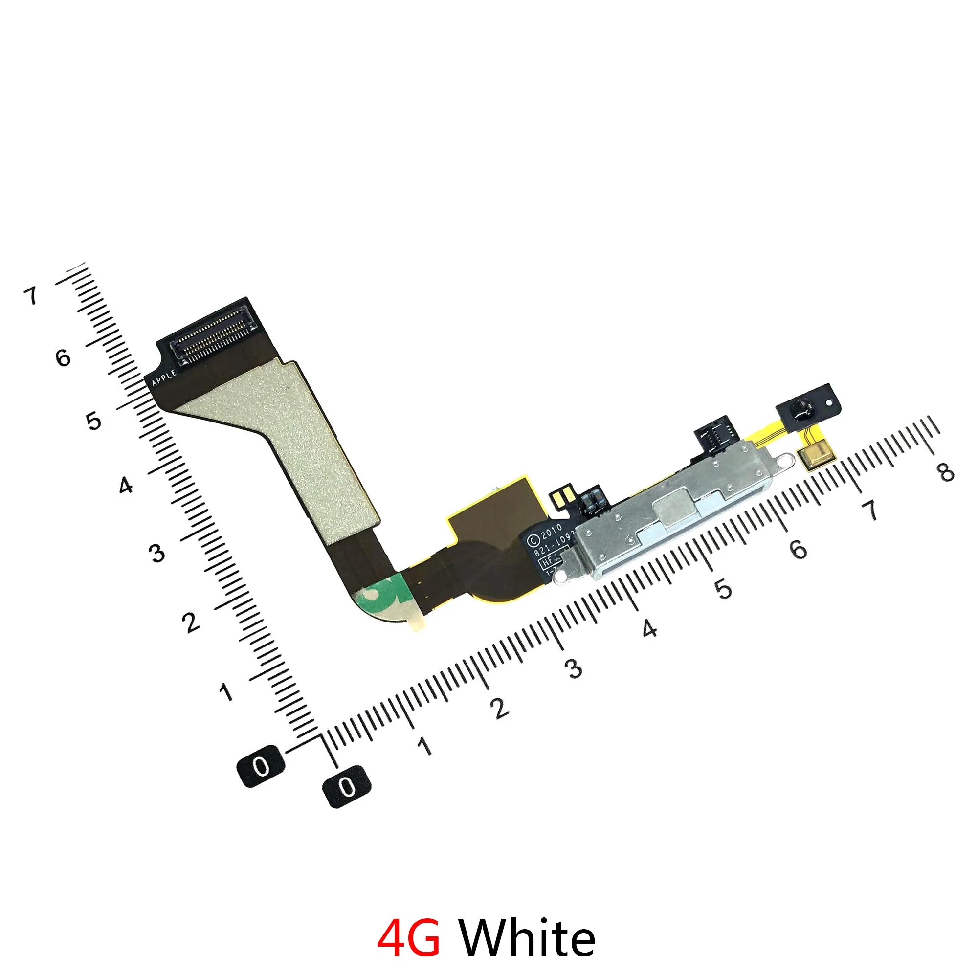 For iPhone 4 4S MaxCharger Charging USB Port Dock Connector Flex Cable With Microphone And Headphone Audio Jack