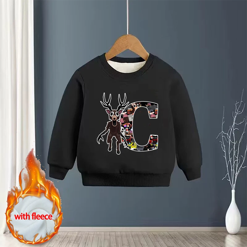 99 Nights in The Foreste 벨벳 스웨트셔츠 겨울 방풍 방한 따뜻한 옷 애니메이션 패턴 탑 어린이 생일 선물