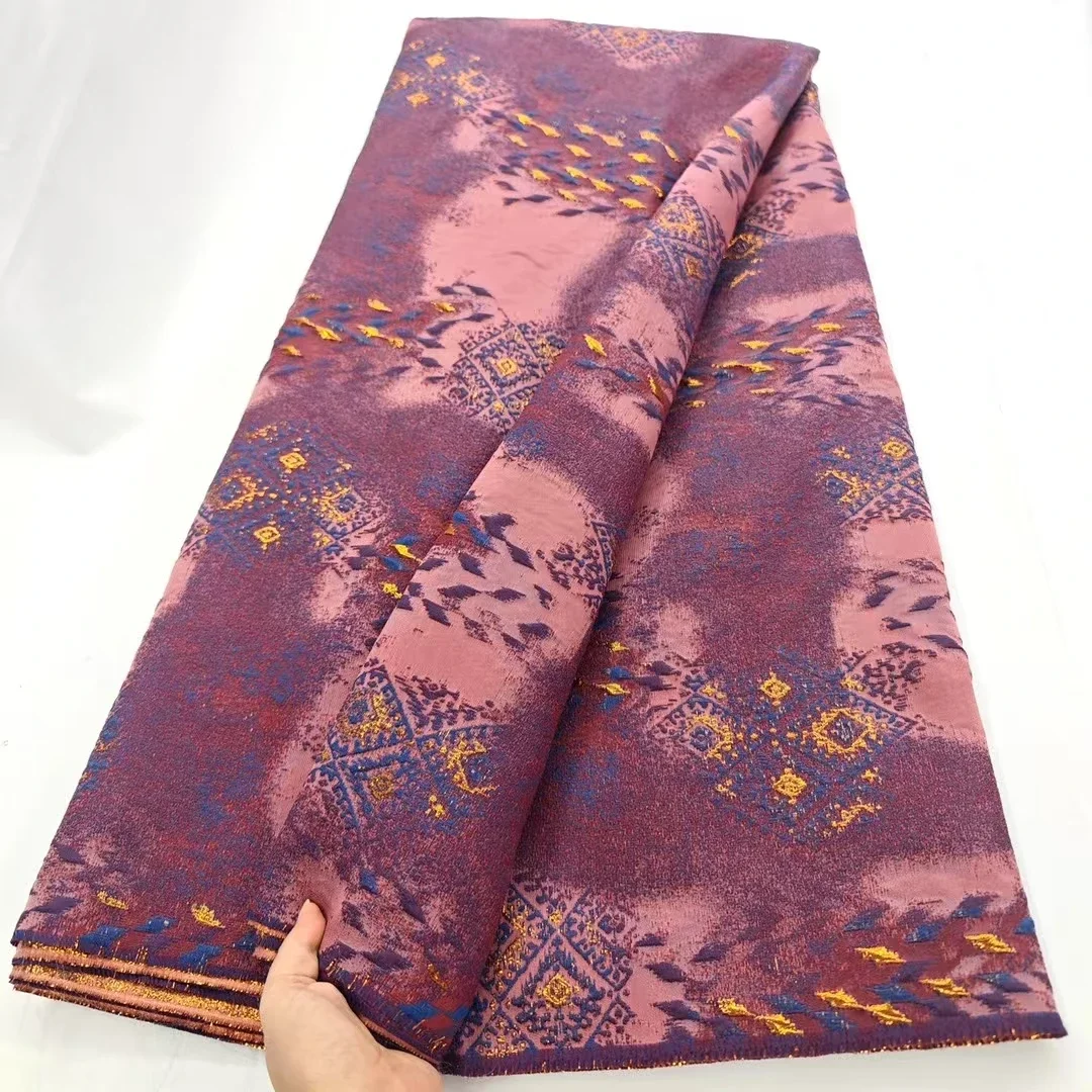 

New Arrival Beauty African Damask Lace Fabric 2025 High Quality French Nigerian Jacquard Brocade Lace Fabric For Party LHD25135