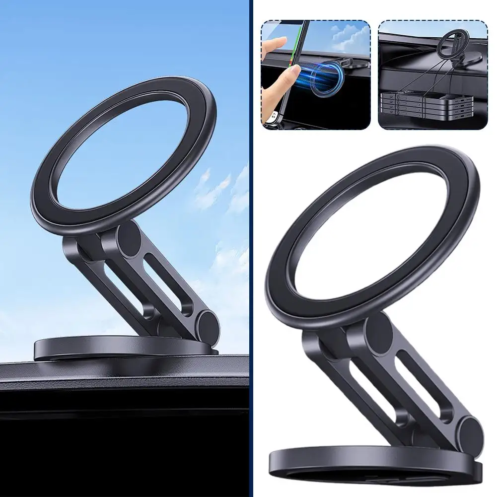 Car Mobile Phone Holder Ultra-thin Rotating Folding Universal Magnetic Mobile Phone Holder For IPhone B3Q3