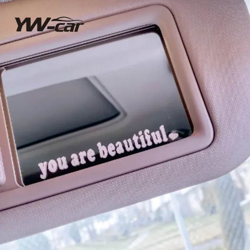 

Eye-Catching You Are Beautiful Car Sticker | PVC Vinyl Decals for Interior & Rear View Mirror