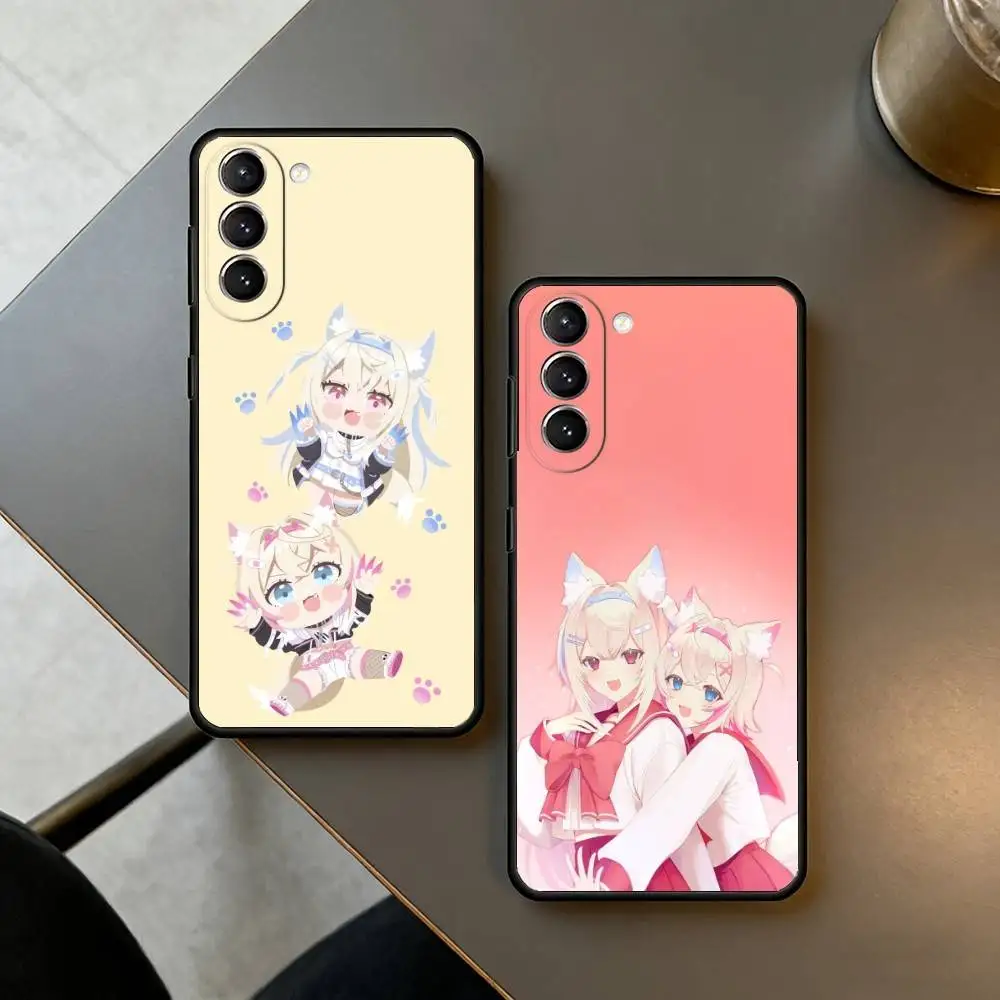 F-FuwaMoco-CO Phone Case For Samsung S25,24,23,22,30,21,10,9,Ultra,Plus,Lite,FE,4,5 G Soft Black Case