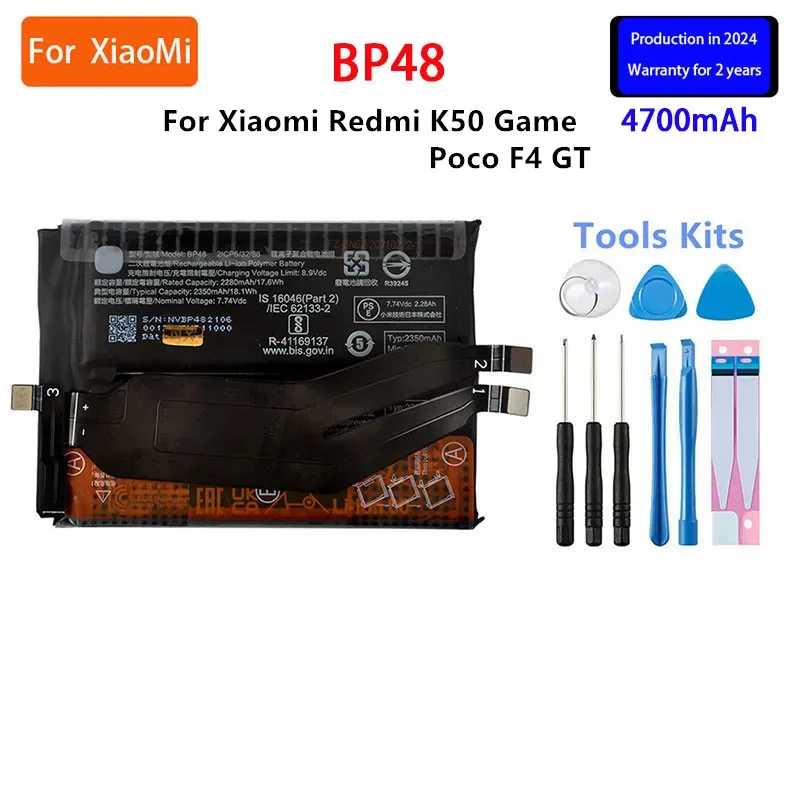 Brand New  BP48 4700mAh Battery For Xiaomi Redmi K50 Game Phone Replacement Batteries+Tools