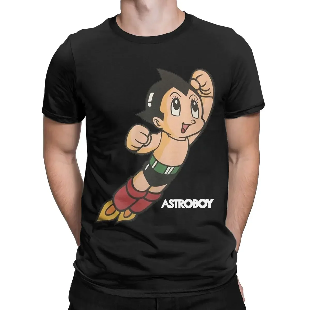 Astroboy Anime Robot Astro Boy Space T-Shirts Men Awesome Pure Cotton Tee Shirt Short Sleeve T Shirts Gift Idea Clothes