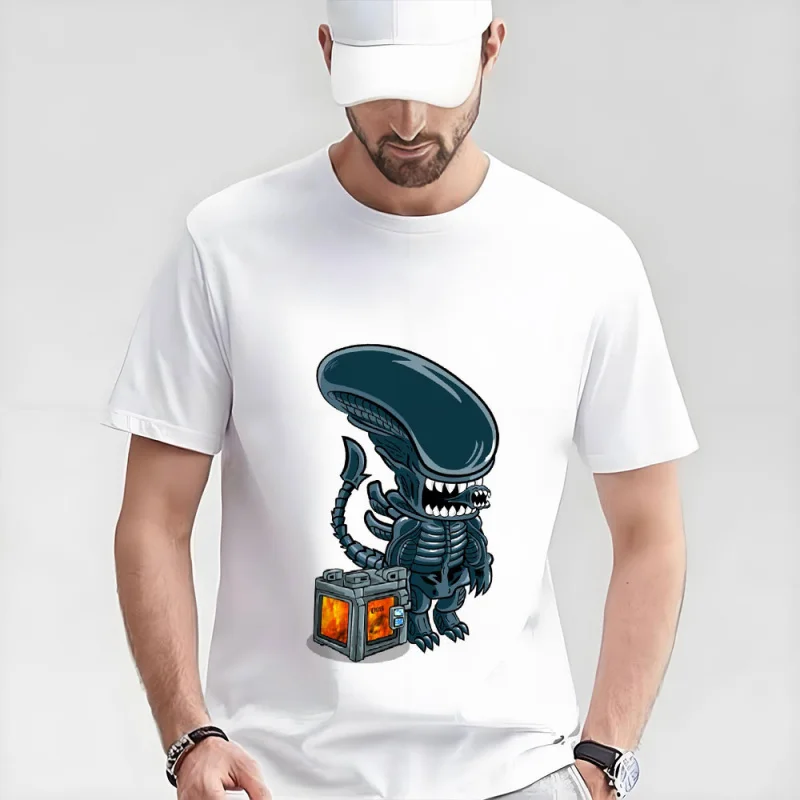 

Retro Horror movie Alien Sic-Fi Gift T-Shirt Weyland Xenomorphe Graphic clothes 0320 Large size tops S-6XL 100% cotton print Tee