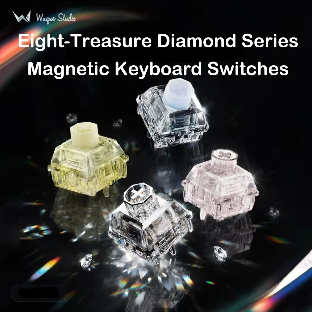Wuque Studio Eight-Treasure Diamond Series Magnetic Switch 35gf Linear Hall Effect Switch for Gaming Keyboard Custom Accessories
