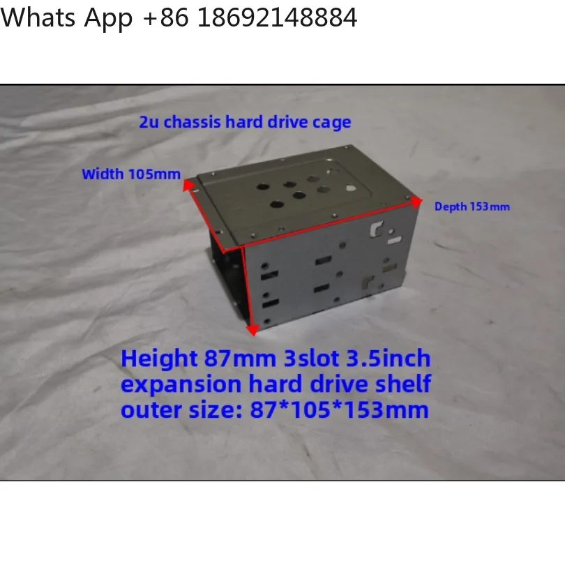2U chassis 3-position hard disk cage 3.5-inch SAS hard disk expansion bracket DIY hard disk fixing tray
