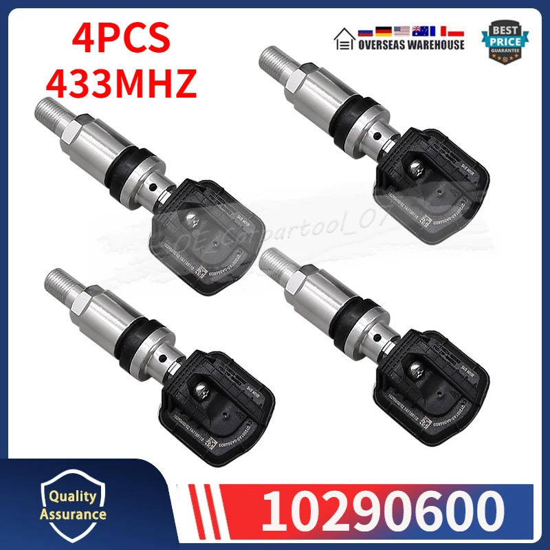 

Set Of 4 Tire Pressure Monitor System Sensor 10290600 For MG 3 Gs HS Marvel R Zs TPMS 433MHZ