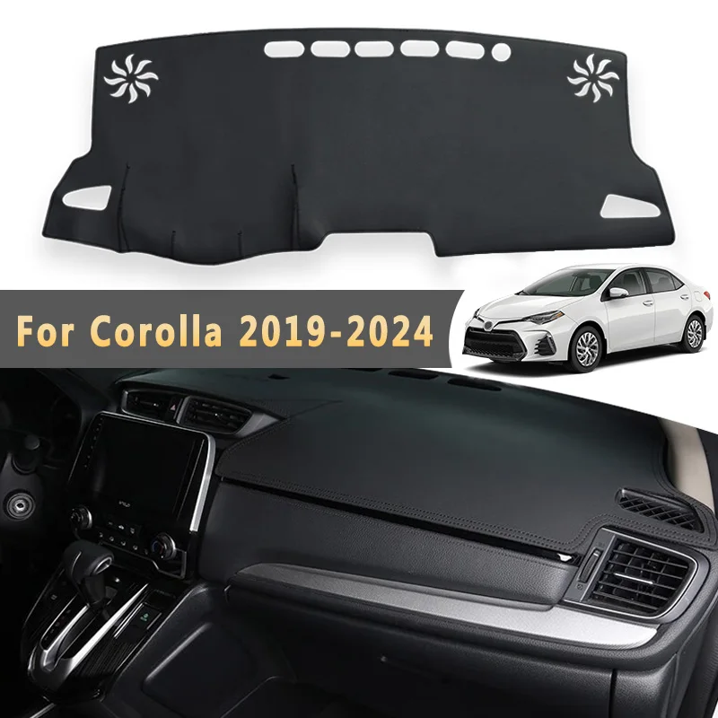 

Чехол на приборную панель автомобиля для Toyota Corolla 2024 2023 2022 2021 2020 2019, автомобильные коврики, солнцезащитный козырек, аксессуары для панели, нескользящая накладка