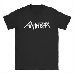 Men Anthrax Logo T Shirt Band Pure Cotton Clothes Novelty Short Sleeve O Neck Tee Shirt Original T-Shirt