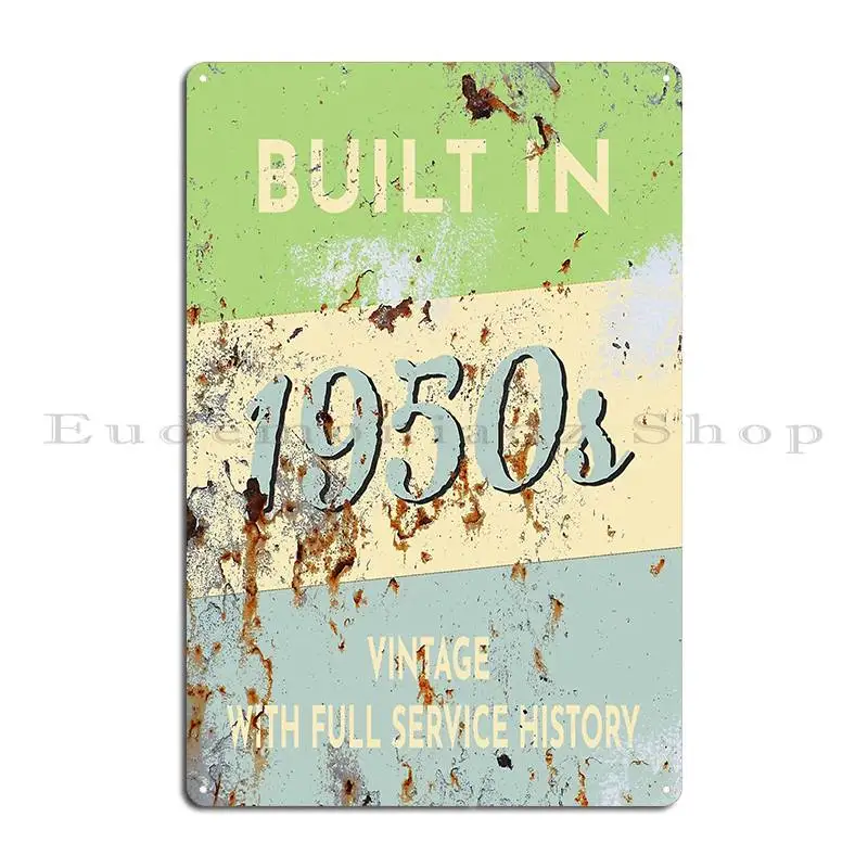 Customiseable Rusted Retro Metal Birth Year Plate Birthday Metal Sign Character Decoration Bar Cinema Cinema Tin Sign Poster