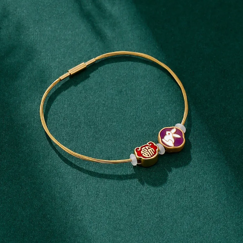 Unique Design Turnbuckle Twisted Wires Shape Bracelets Stainless Steel Gold Plated Daily DIY Jewelry Accessories For Women Gift