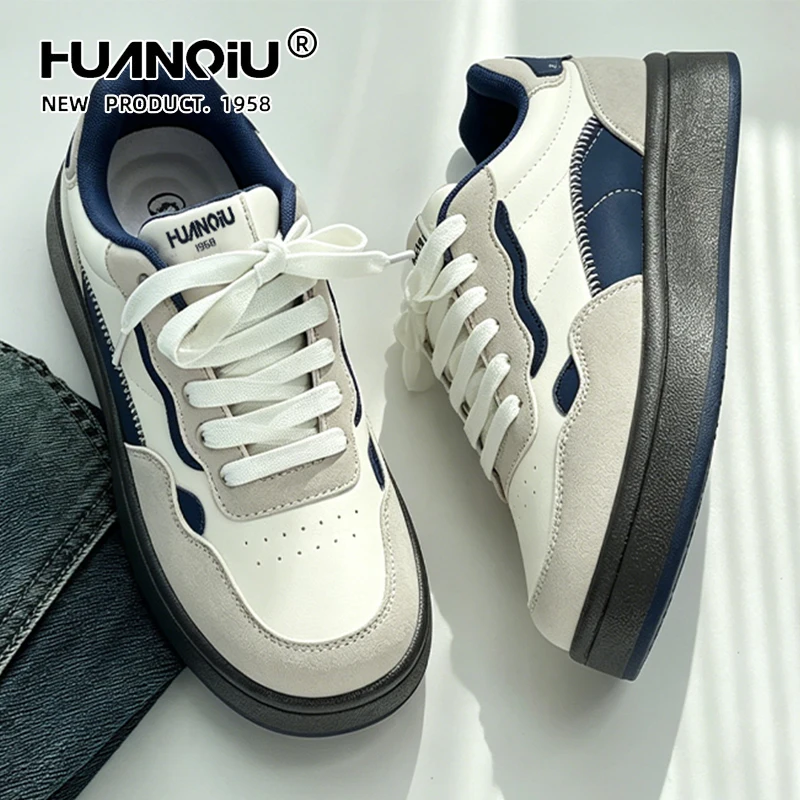 

HUANQIU Women Casual Shoes 2026 New Spring Autumn Walking Shoes Flats Breathable Lace-up Female Daily Footwear Women's Sneakers