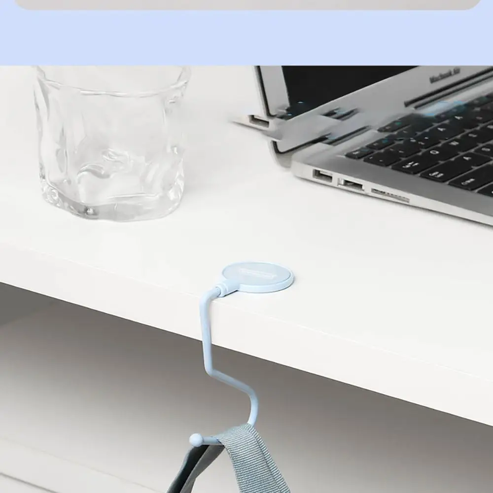 Morandi Color Removable Desk Handbag Hook Multi-functional Non-trace Briefcase Holder Universal Purse Hanger Student