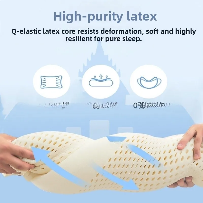 

Летняя подушка из латексной пены с эффектом памяти Ice Bean Bean Ape Ne, резиновая подушка с поддержкой для подростков, домашнее использование, постельные принадлежности для одного человека