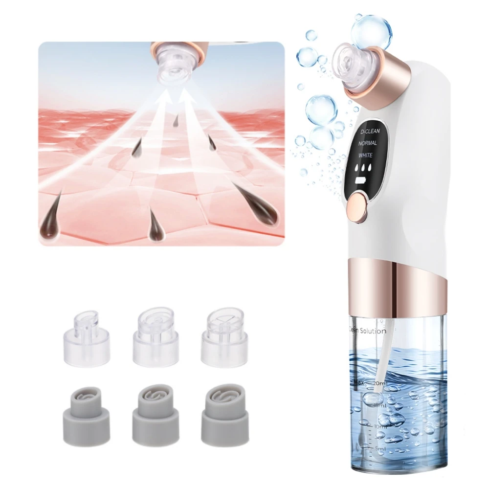 Kleine Zeepbel Mee-Eter Verwijderaar Porie Stofzuiger Zwarte Kop Extractor Huidverzorging Puistje Verwijderen Met 6 Zuigkoppen