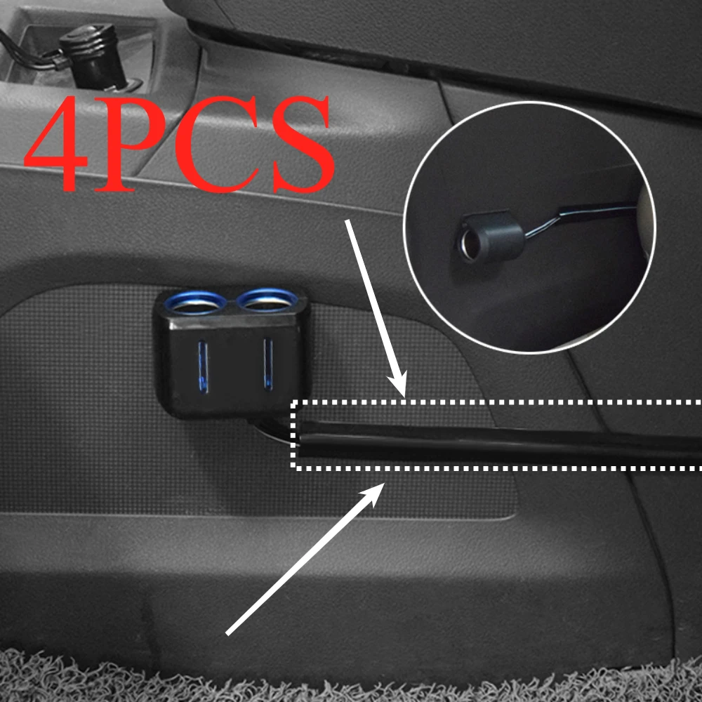 4PCS car hidden car wire protection cover, car interior charging data cable sorting, cable bundle clip, cable tube extension