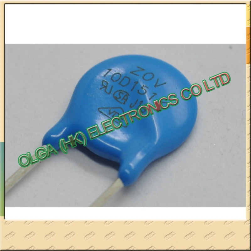 10D151K  Brand new high quality 10 d151k 150 v 10 mm varistor blue DIP into two feet