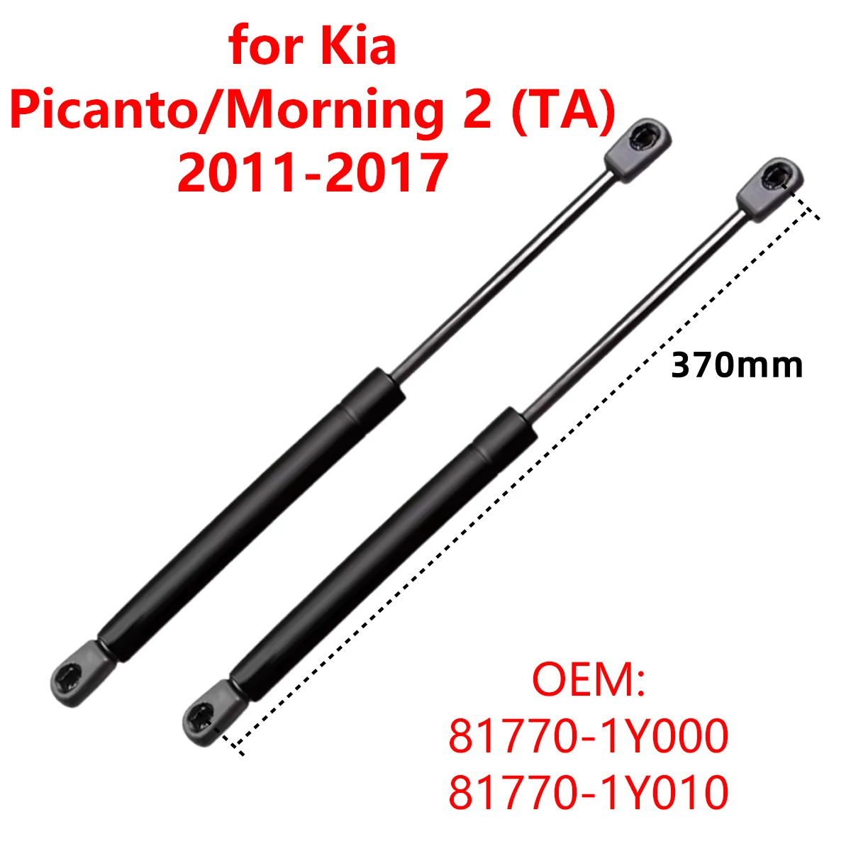 2 pces 81770-1y000 tronco traseiro do carro boot bagageira suportes de gás hastes de suporte de elevador para kia picanto/morning 2 (ta) hatchback 2011-2017