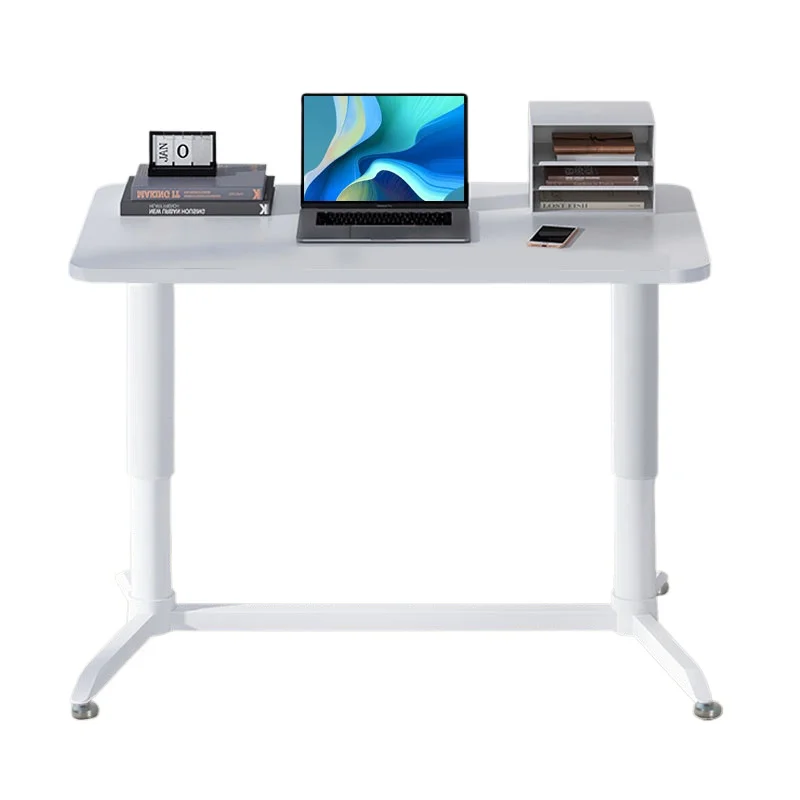 Intelligent height adjustment desk, home office pneumatic lifting computer desk, standing office workbench