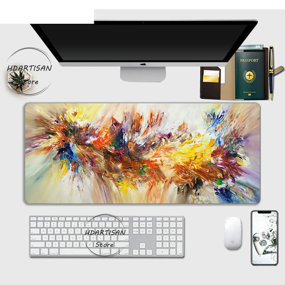 Mouse Pad Colorful scenery Mouse Mat Gamer Black Big Mousepad Company Speed Mause Pad Xxl Table Mats Office For Computer Desk