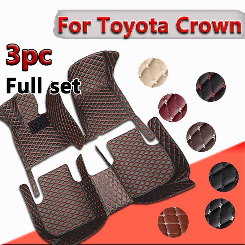 

Car Floor Mats For Toyota Crown S180 2003~2009 Carpet Luxury Leather Mat Anti Dirt Pad Car Accessories Auto Durable Rug Full Set