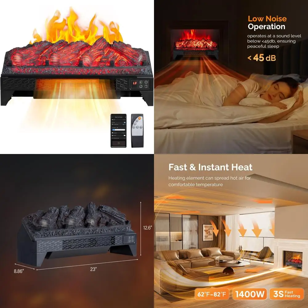 23 Perapian Listrik dengan WiFi, Dilengkapi Remote, Timer, dan Proteksi Panas Berlebih
